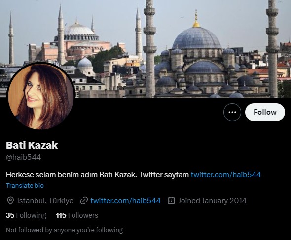 Турецкие аккаунты X (Twitter) со 100 Подписчиками